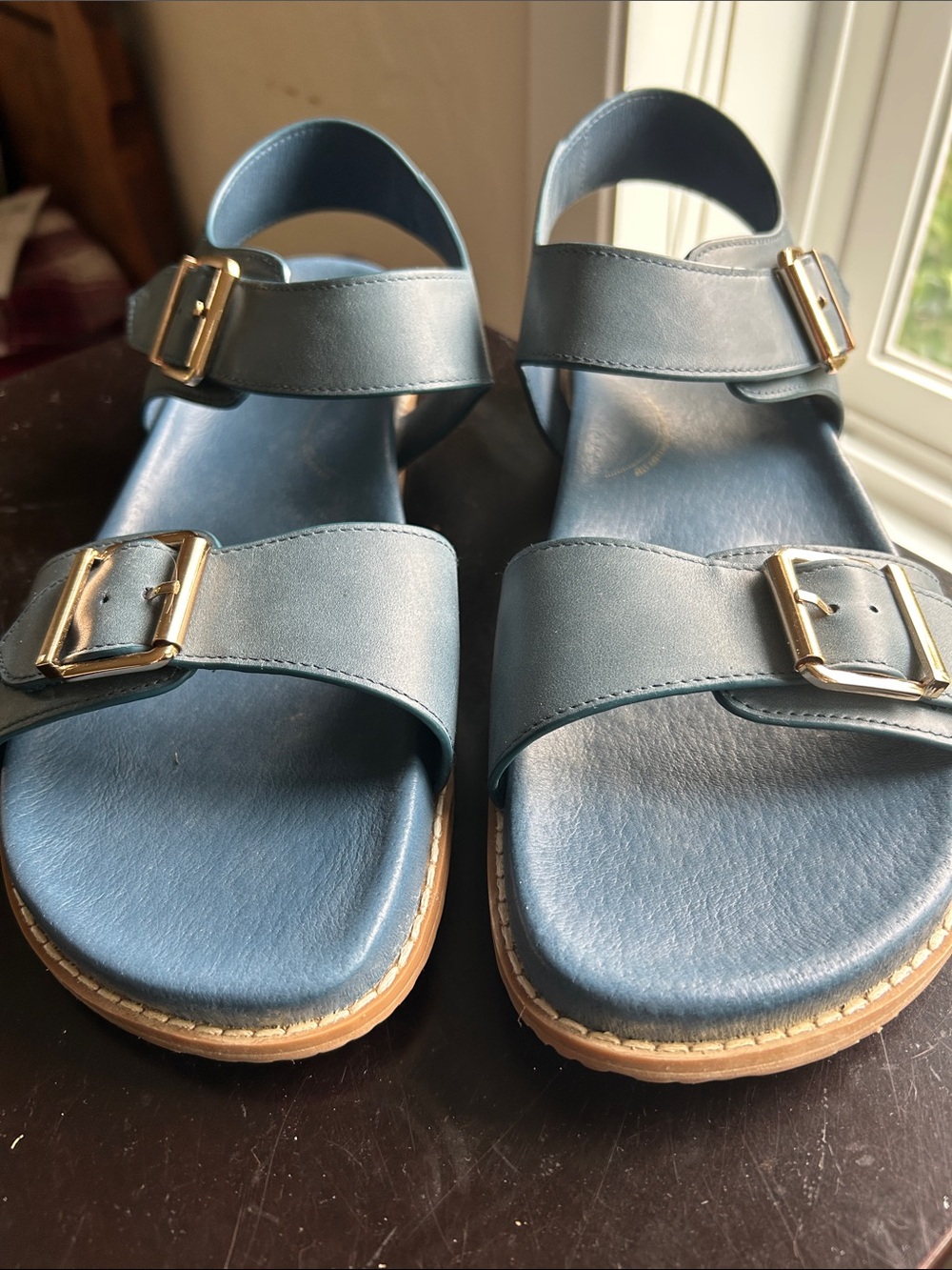 Ziera blue Pillow Walk Hastice Velcro strap sandals size 42